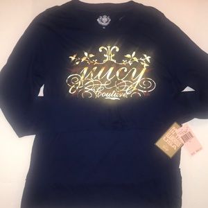 Brand new! Juicy couture navy long sleeve top